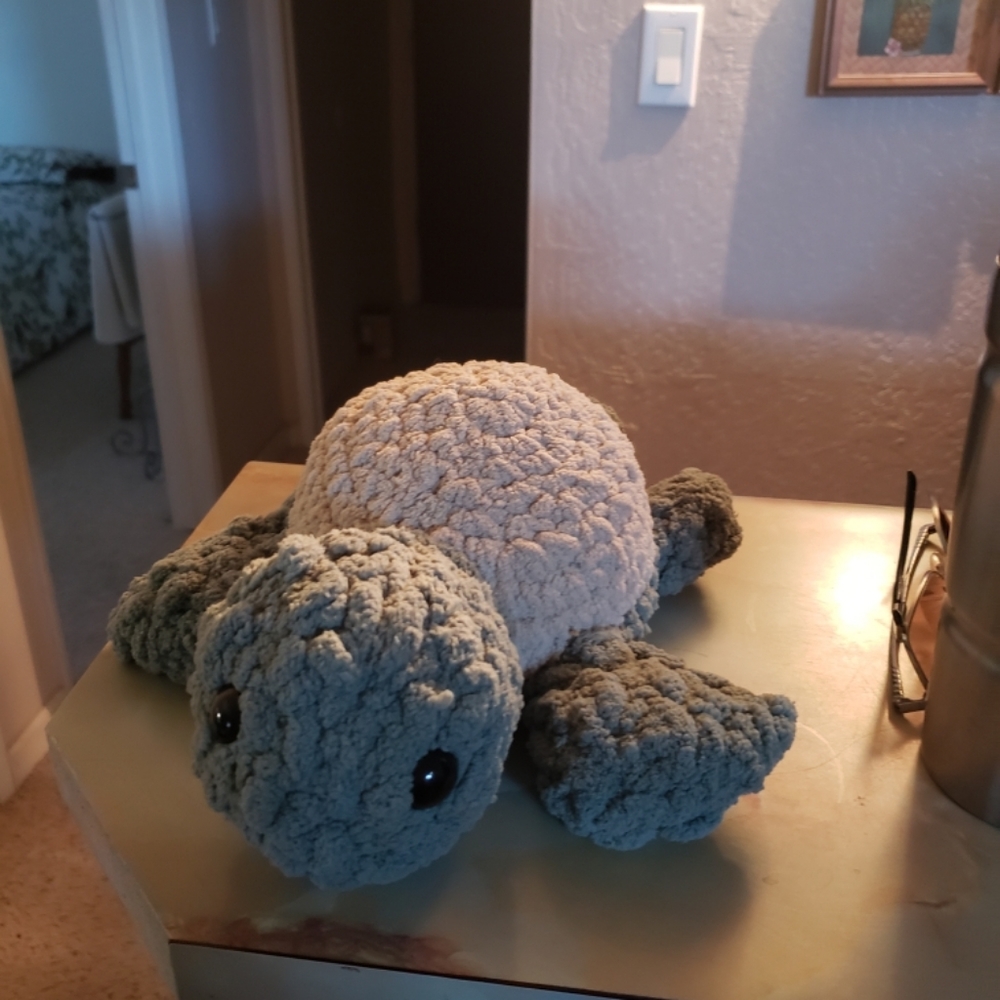 Handmade crochet turtles